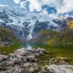 Humantay Lake Glacier Rocky Shore