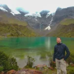 Humantay Lake Hiker Glacier View