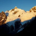 Lares Trek Sunset Snow Peaks