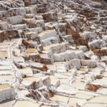 Maras Salt Mines Inca Terraces Closeup