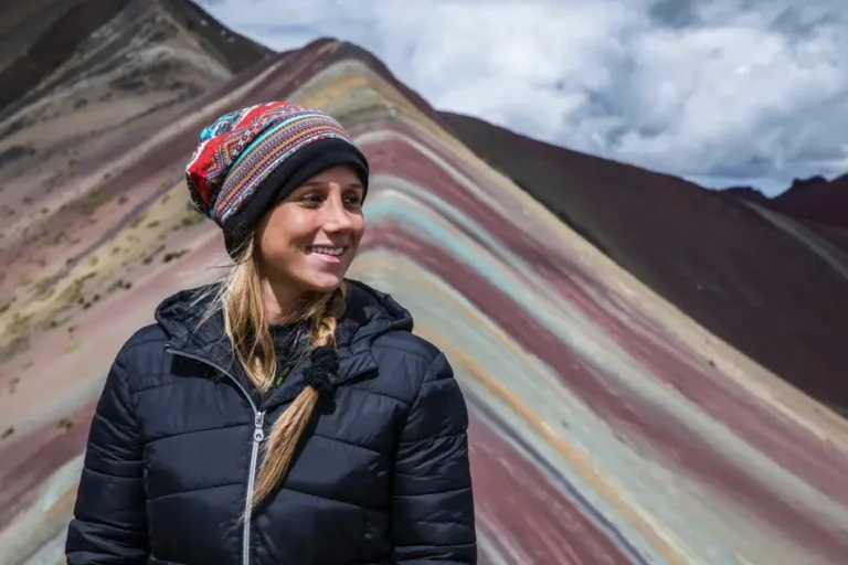 Rainbow Mountain Vinicunca Woman Portrait