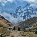 Salkantay Trek Group Hikers Clouds