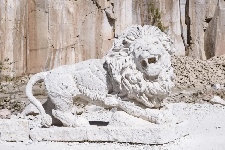 Sillar Stone Lion Statue Quarry Arequipa