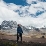 Trekker Andes Mountains Scenic Overlook