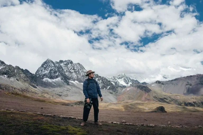 Trekker Andes Mountains Scenic Overlook