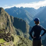 Woman Blue Cap Machu Picchu Overlook